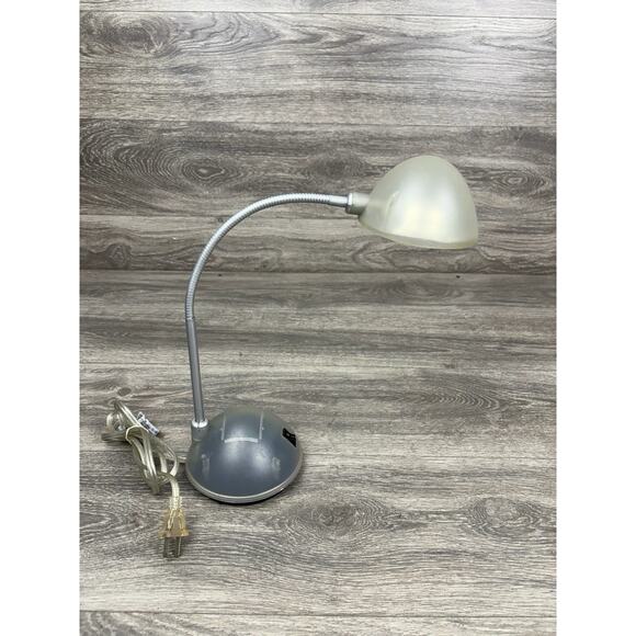 Vintage Tensor 90s Halogen Translucent Clear Gooseneck Adjustable Desk Lamp - Picture 1 of 8